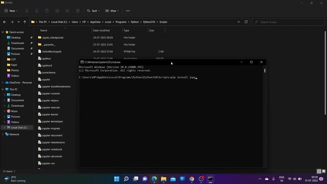How to install Python | Jupyter Notebook | Hello World in Python смотреть онлайн