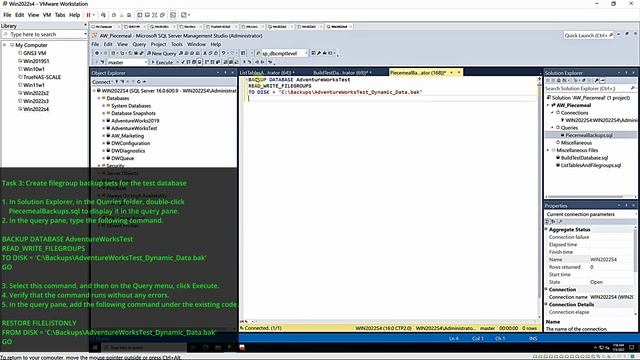 Lesson 4: Performing Online Restore Operation, Performing Piecemeal Backup and Restore Operations смотреть онлайн