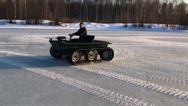 Гусеничный вездеход по льду смотреть онлайн