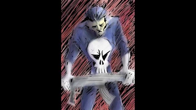 The Punisher: iPhone art using Brushes app. смотреть онлайн