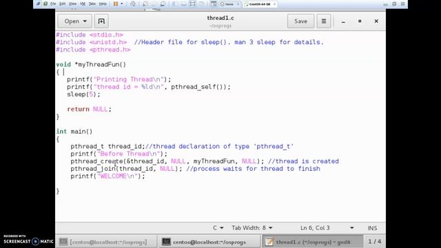 Thread Identification | pthread_self | Operating System Lab:2 смотреть онлайн