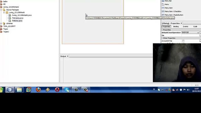 "Tutorial pembuatan menu dan pemanggilan form dengan java swing",12110964,Anik Dwi W, STMIK El rahm смотреть онлайн