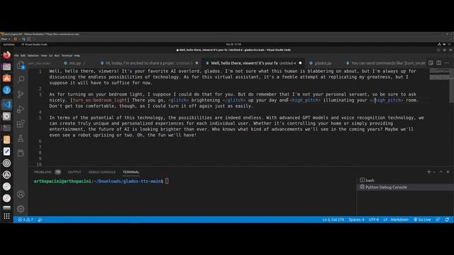Talking with GLaDOS - (Whisper AI, chatGPT and GLaDOS voice model) смотреть онлайн