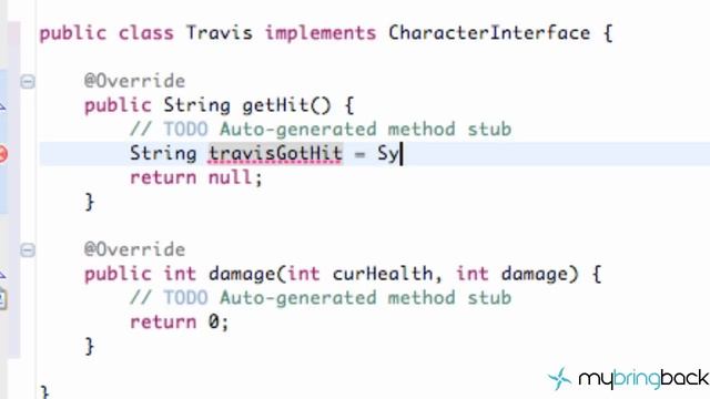Learn Java Tutorial 1.10- Implements an Interface (implementing in java) смотреть онлайн