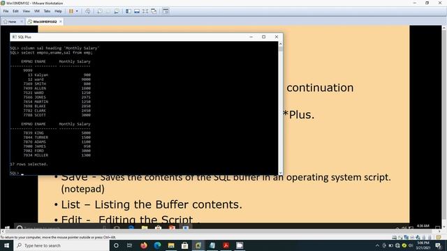 Oracle SQL*PLUS , Understanding Command Syntax смотреть онлайн