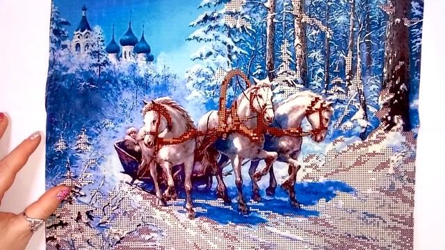 332. Обзор набора фирмы Глурия "Зимний путь", вышивка бисером смотреть онлайн