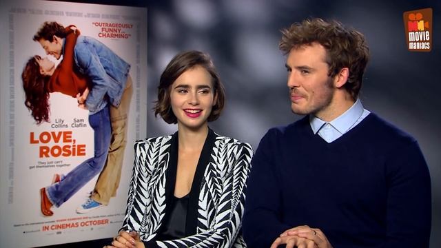 Love Rosie | Lily Collins & Sam Claflin on love movies, friendship and (w)rapping INTERVIEW смотреть онлайн