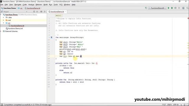 #174 Kotlin Tutorial | Infix function смотреть онлайн