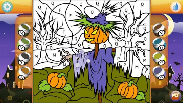 Раскраска Хэллоуин - Android смотреть онлайн
