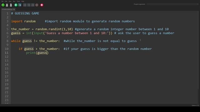 Python Examples 9 # Guessing game смотреть онлайн