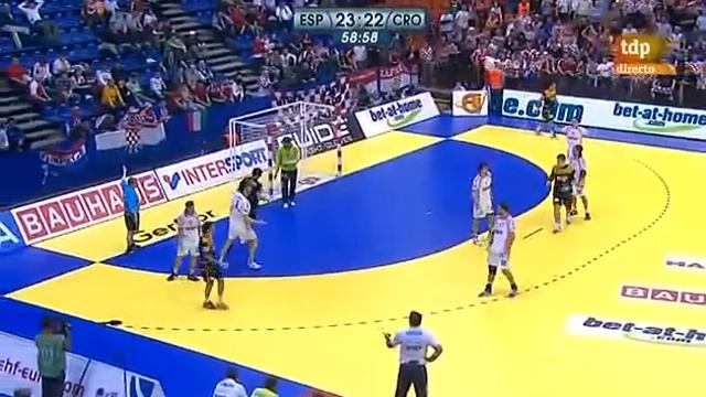 Final del Partido España 24 - 22 Croacia. Europeo de Balonmano Serbia 2012 смотреть онлайн