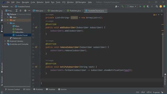 Java шаблон Наблюдатель/Observer смотреть онлайн