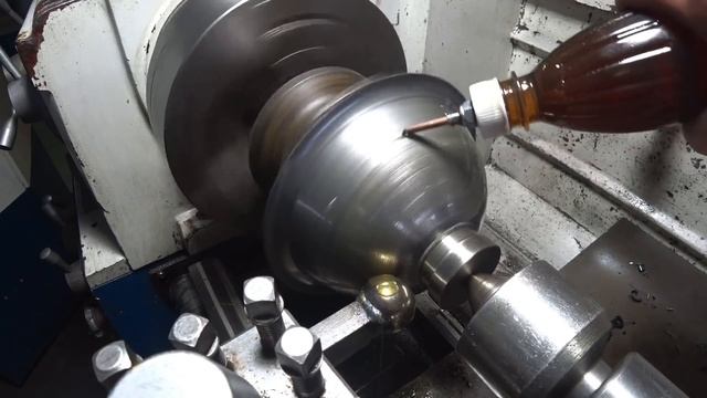 Успех! Полусфера из стали на токарном ротационкой. смотреть онлайн