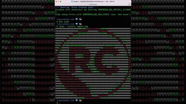 Convert your logo to colorful ASCII-Art смотреть онлайн