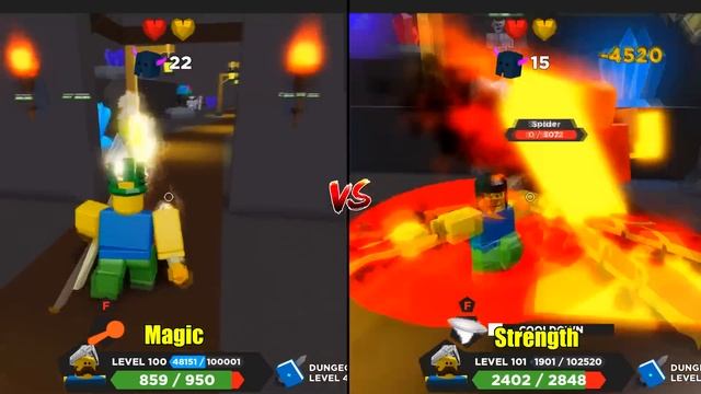 Magic VS Strength! Max Level! Best Gear - Treasure Quest смотреть онлайн