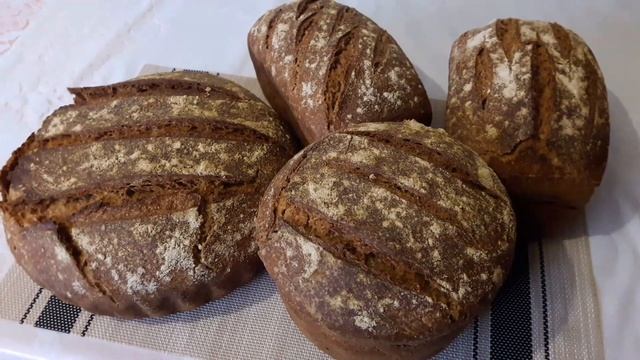 Выпечка в домашних условиях. Бездрожжевой Хлеб на живой закваске 50 % ржаная + 50% Цельнозерновой смотреть онлайн