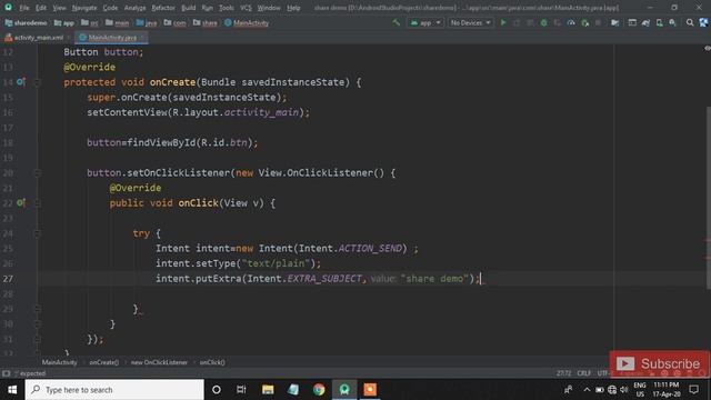 How to implement app link sharing option before publish || Android studio[Hindi] смотреть онлайн