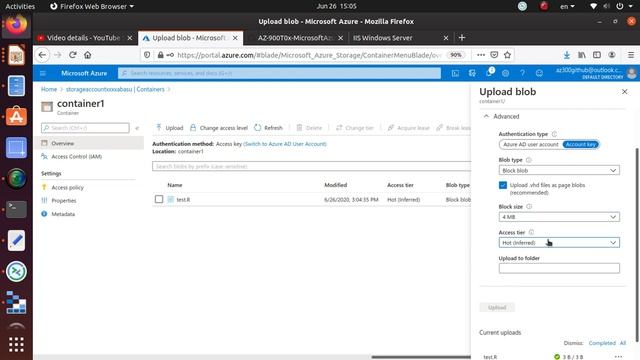 AZ 900 Microsoft Azure Fundamentals-LAB 4-Create blob storage-Create Container-Create File Share смотреть онлайн