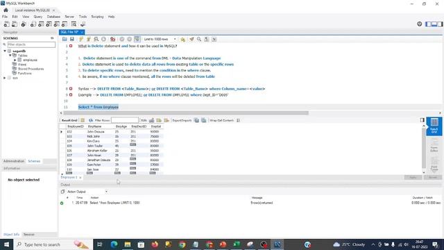 How to use delete command in MySQL смотреть онлайн