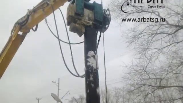 Бурение погружение шпунта вибропогружателем смотреть онлайн