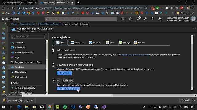Getting started with OData and Cosmos DB in ASP.NET Core смотреть онлайн