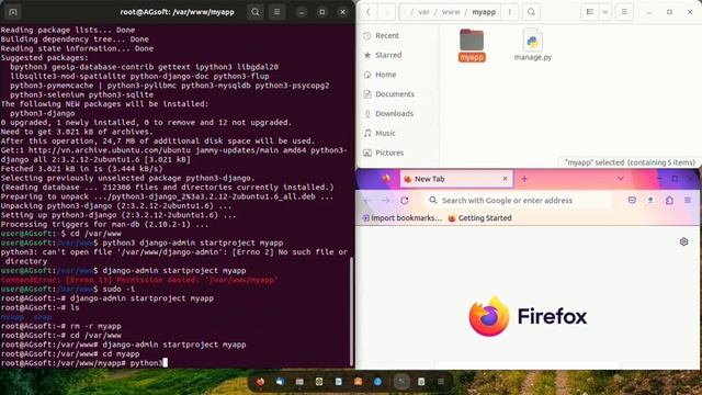 install django on Ubuntu and create a project смотреть онлайн