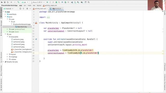 Android Placeholder Animation | Placeholder constraint layout | Constraint layout animation androi смотреть онлайн