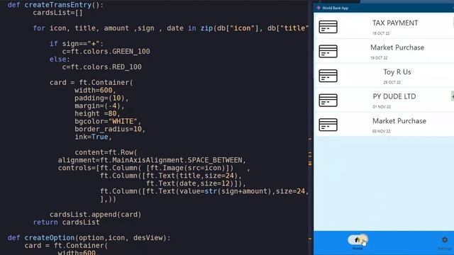 Python Flutter banking App Demo смотреть онлайн