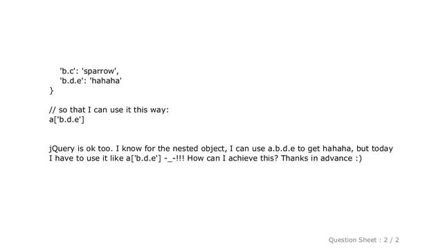 jQuery : how to convert this nested object into a flat object? смотреть онлайн
