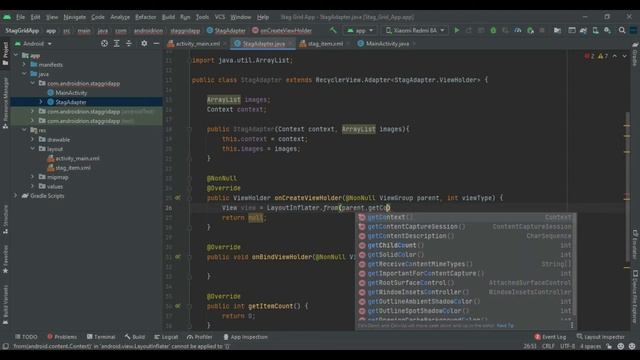 Tutorial Cara Membuat Tampilan Staggered Grid Menggunakan RecyclerView di Android Studio смотреть онлайн