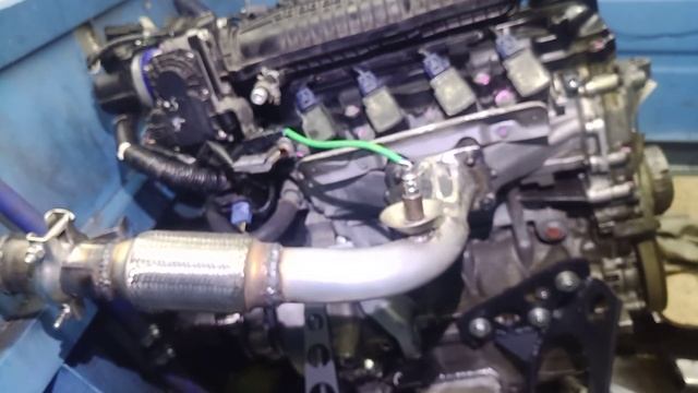 Лодка с приводом Арнесона. мотор Honda L15A первый запуск двигателя в лодке. смотреть онлайн