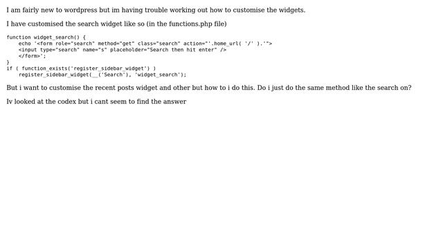 Wordpress: Confused about customising widgets смотреть онлайн