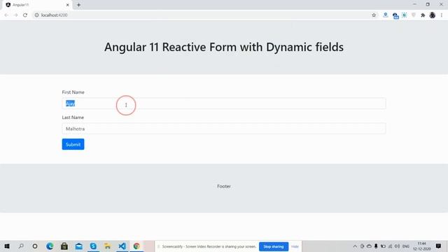 Angular Reactive Form with Dynamic Fields смотреть онлайн