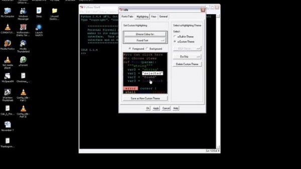 Configure Python Idle Shell