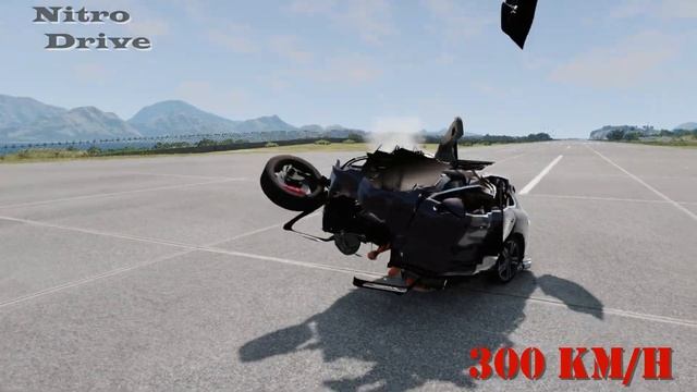 Porsche Cayenne vs pillar 400 km/h - BeamNG Drive смотреть онлайн