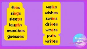 Правила ЧТЕНИЯ глаголов 3 лица единственного числа (окончания -S, -ES).