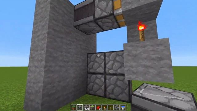 Secret Entrance Minecraft Tutorial Using a Water Bucket смотреть онлайн