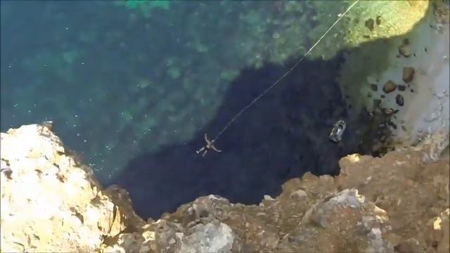 Гурский Антон мыс Фиолент прыжки с веревкой в Крыму. команда Skyline смотреть онлайн