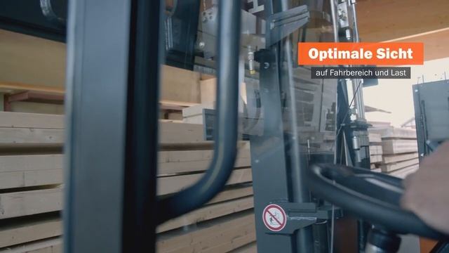 Многоходовой погрузчик HUBTEX DQ X  - обзор работы погрузчика с длинномерными грузами - КИИТ