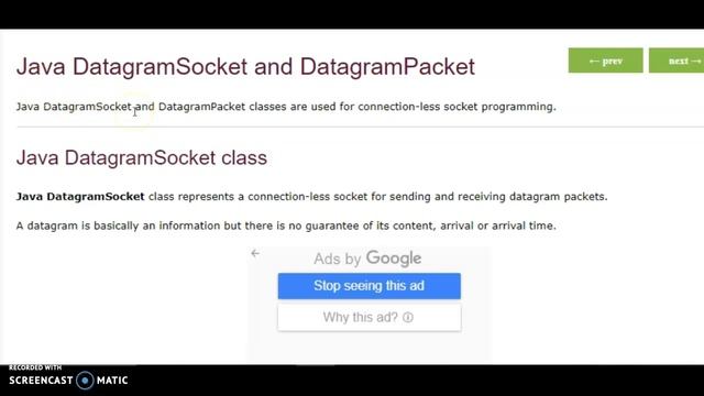 java InetAddress class,DatagramPacket,DatagramSocket classes смотреть онлайн