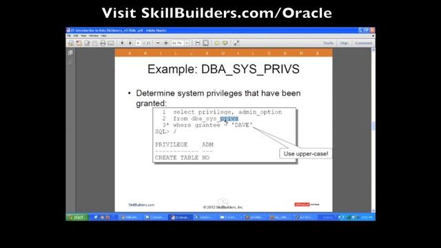 Oracle Database Administration I - Lesson 1- Intro to the Data Dictionary смотреть онлайн