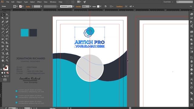 ID Card Design in Adobe Illustrator смотреть онлайн