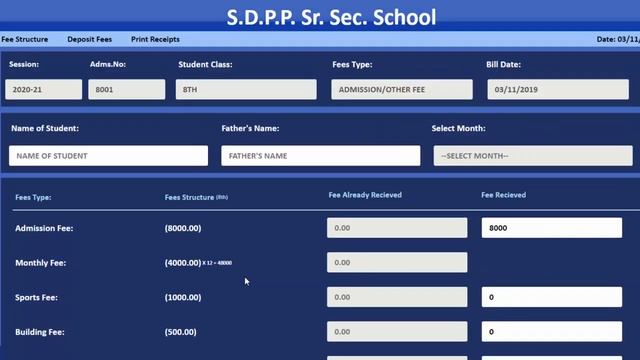 School Fee Deposit Management System in PHP and MySQL Database with Source Code смотреть онлайн