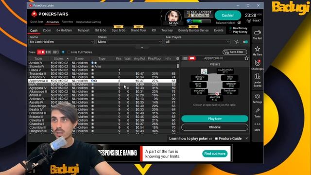 Как настроить стек в Блайндах (ББ) на PokerStars смотреть онлайн