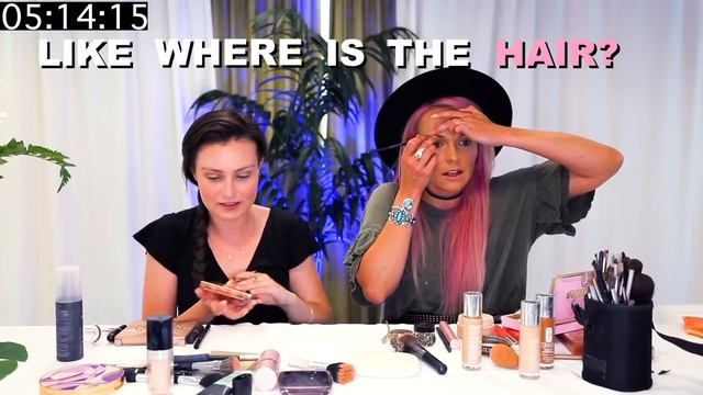 BLIND GIRL VS. SIGHTED GIRL - NO MIRROR MAKEUP CHALLENGE смотреть онлайн