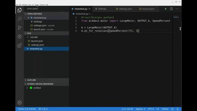 HOW TO PROGRAM THE EV3 BRICK BY VSCODE AND SSH смотреть онлайн