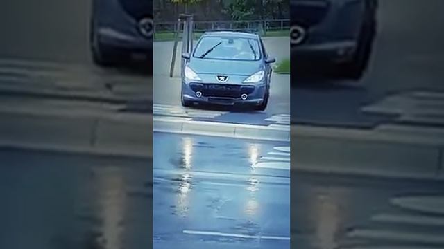 A motorist 79 years down the steps at the wheel of his Peugeot 307 Germany 2016 смотреть онлайн