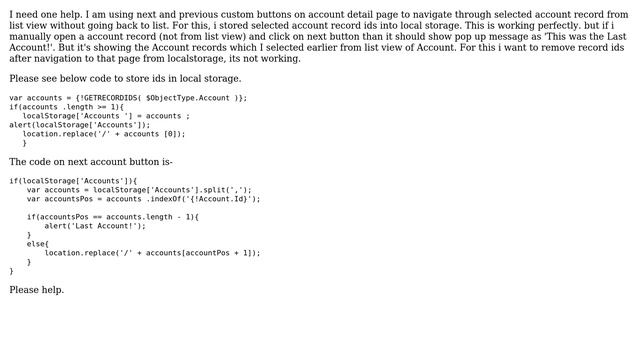 Salesforce: How To Remove Item From LocalStorage?