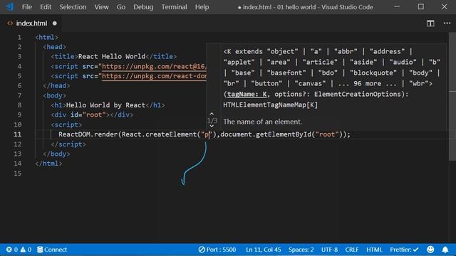 01 React JS Tutorial 2019 Hello World смотреть онлайн