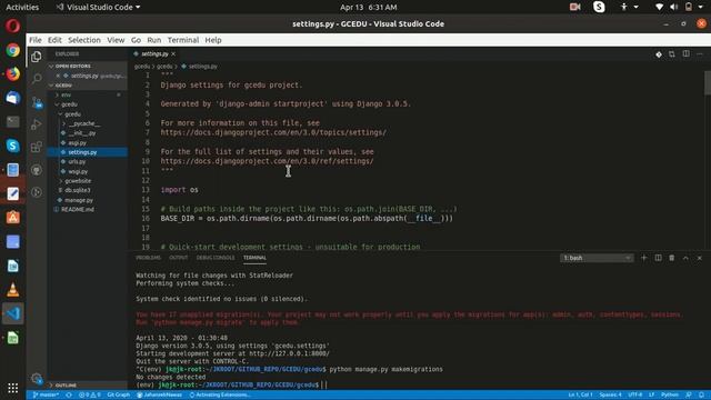 Python Django Tutorial: Django Project Setup - Getting Started смотреть онлайн